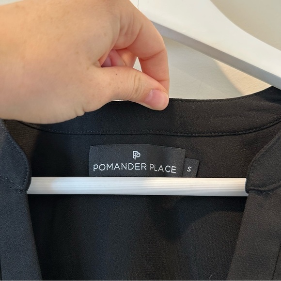 Pomander Place Tuckernuck Crepe Kenzo Mini Dress Tiered Long Sleeve Black Small - Picture 4 of 15